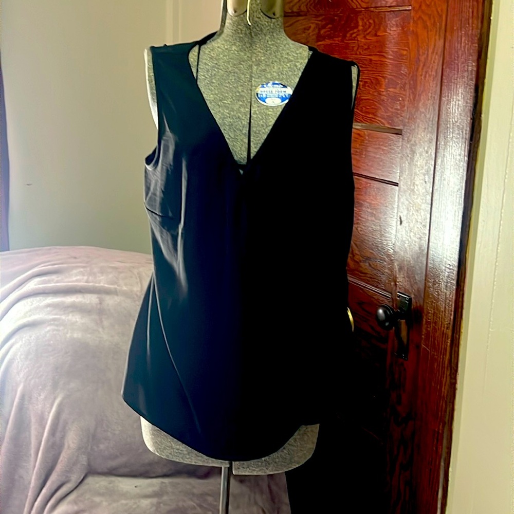 Sexy Black Sleeveless wrap around top